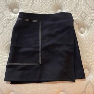 COS Navy Blue Wool MiniSkirt
